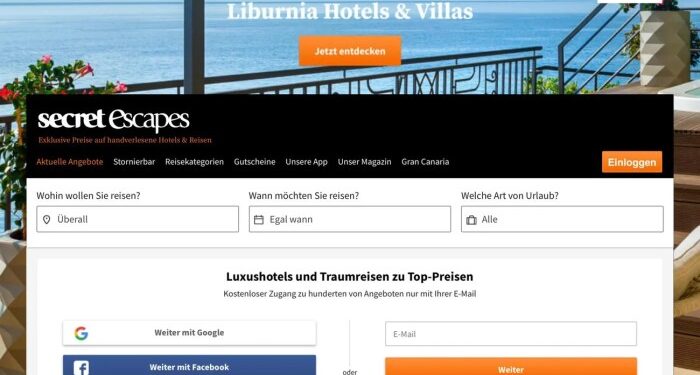 Secret Escapes - Wie gut sind die exklusiven Angebote für Reisen?